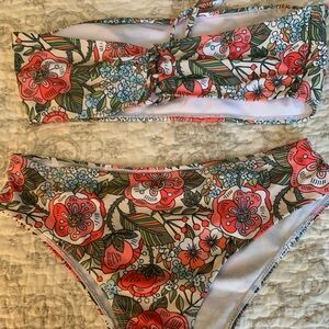 Floral Bandeau Bikini Set